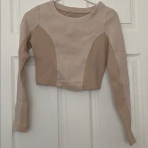 Blush pink cropped sweater